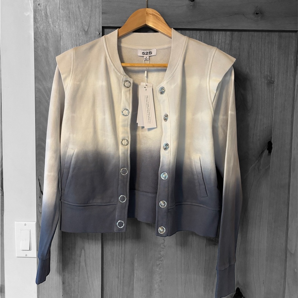 525 America Gradient Bomber Jacket - Cream and Black